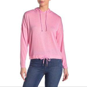 Noisy May Drawstring Knit Hoodie Nordstrom Pink